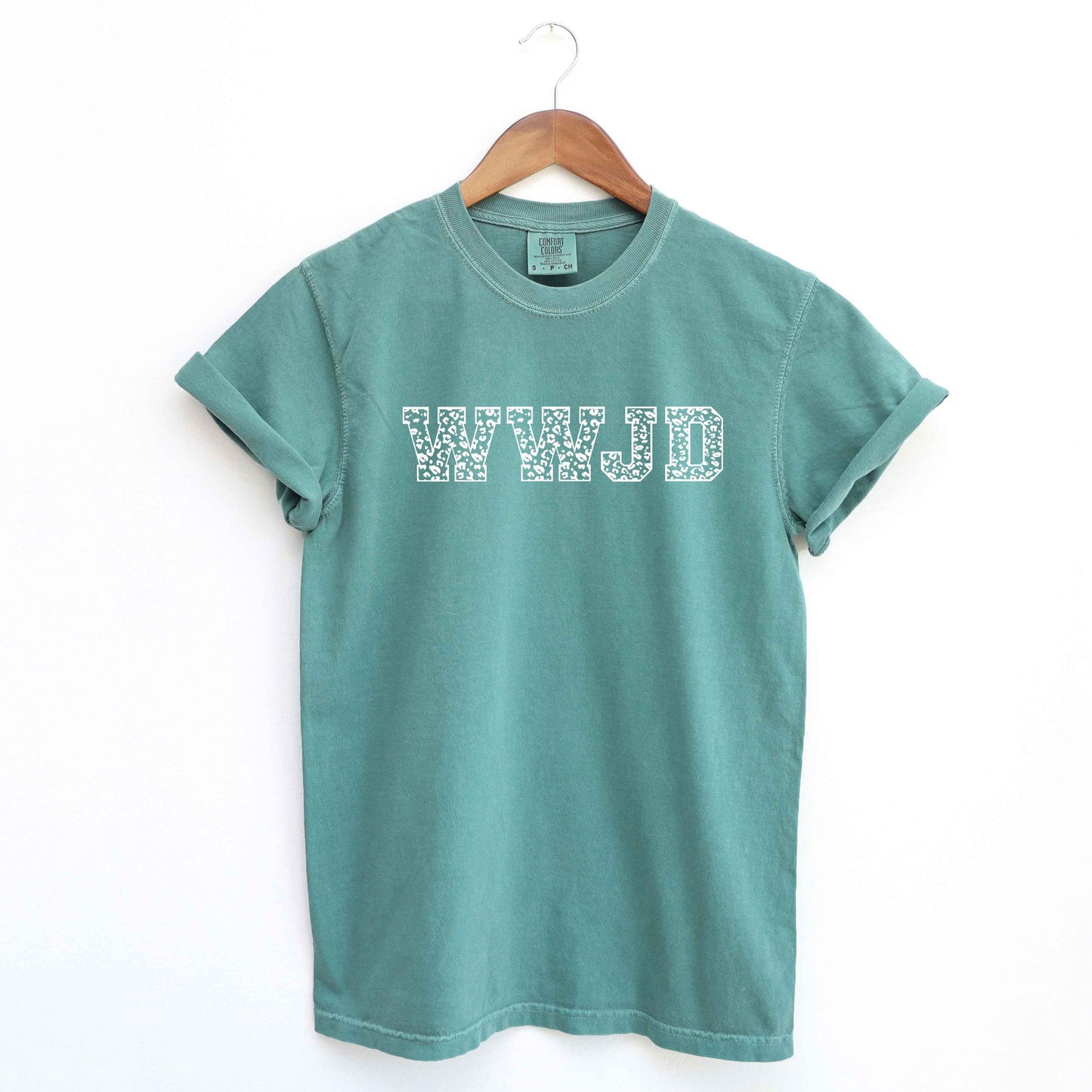 WWJD Leopard | Garment Dyed Tee