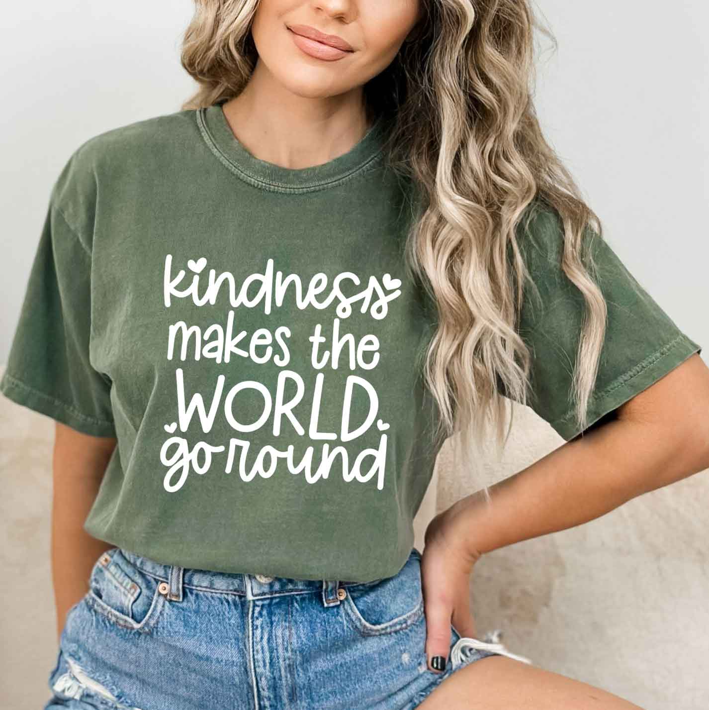 Kindness Makes The World Go Round | Garment Dyed Tee