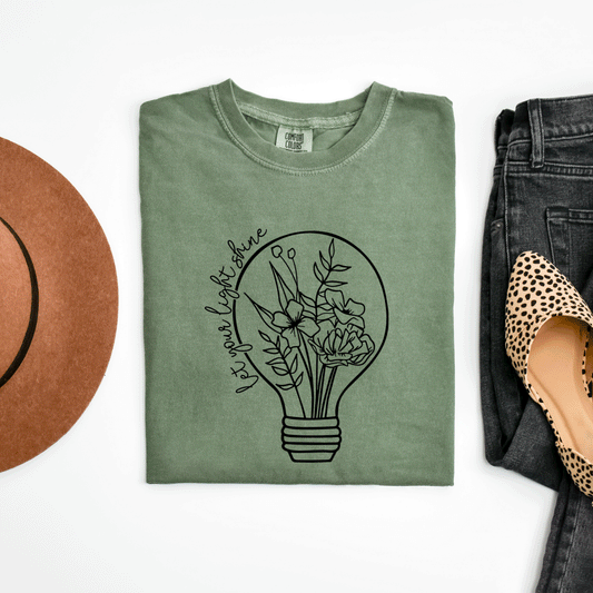 Let Your Light Shine Bulb | Garment Dyed Tee