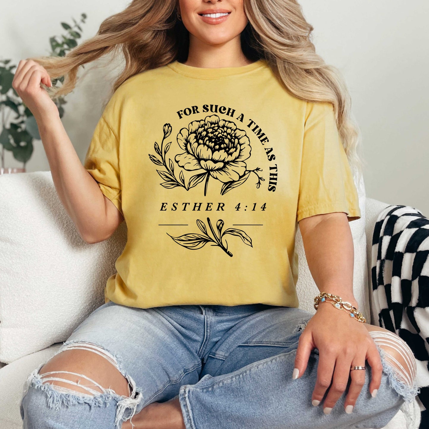 For Such A Time As This Flower | Garment Dyes Tee