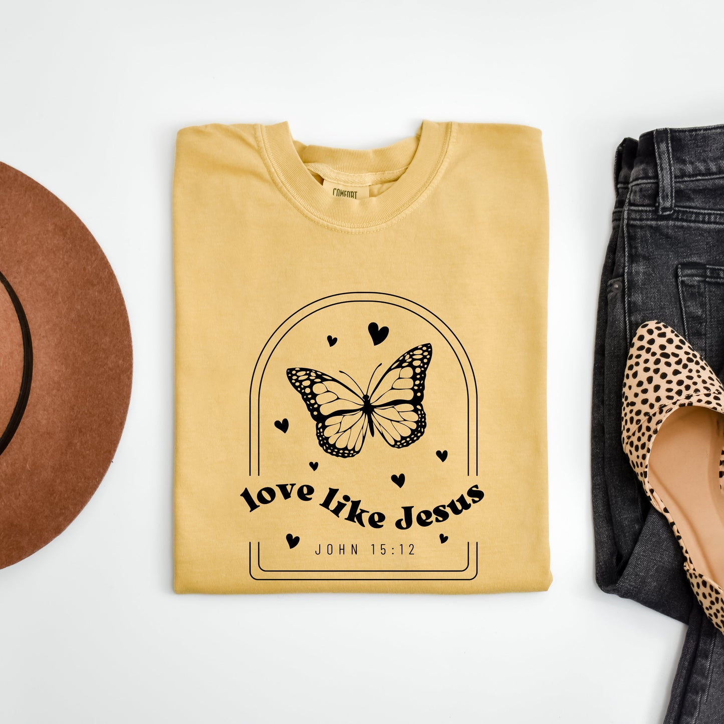 Love Like Jesus Butterfly | Garment Dyed Tee