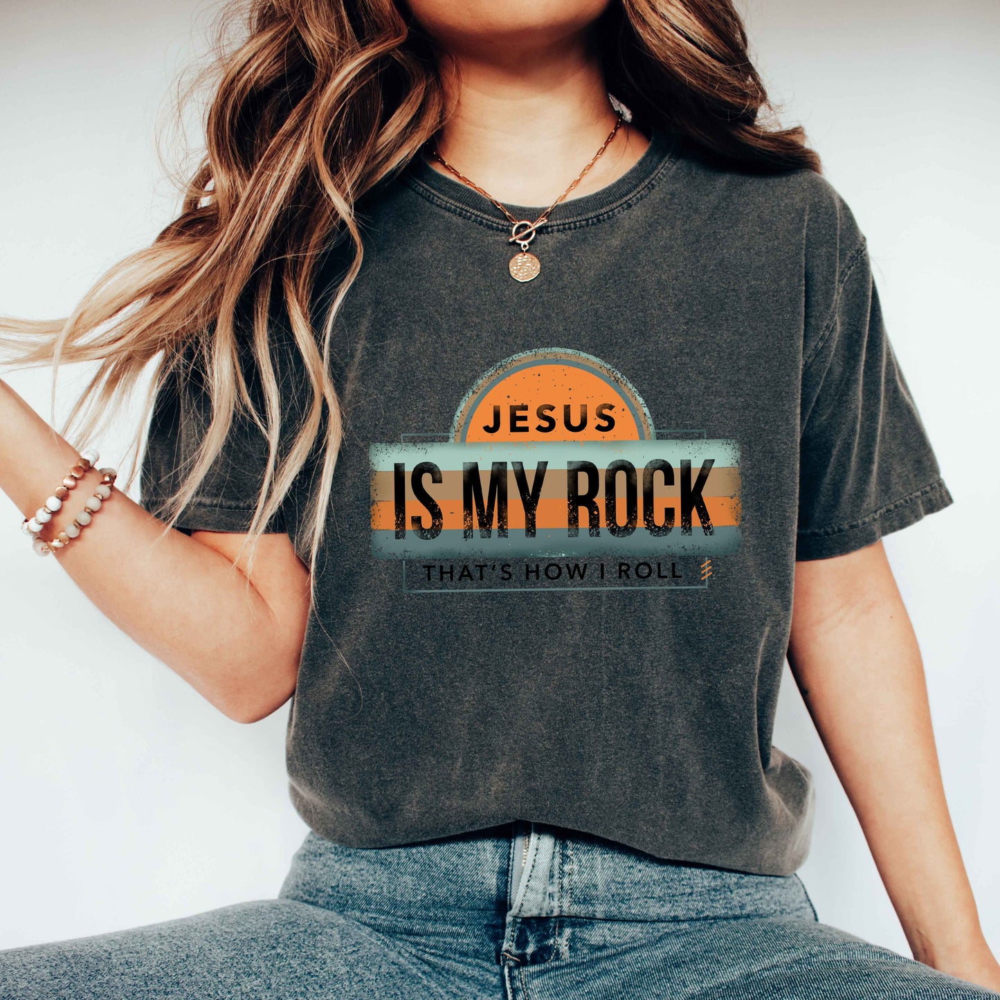 Jesus Is My Rock | Garment Dyed Tee