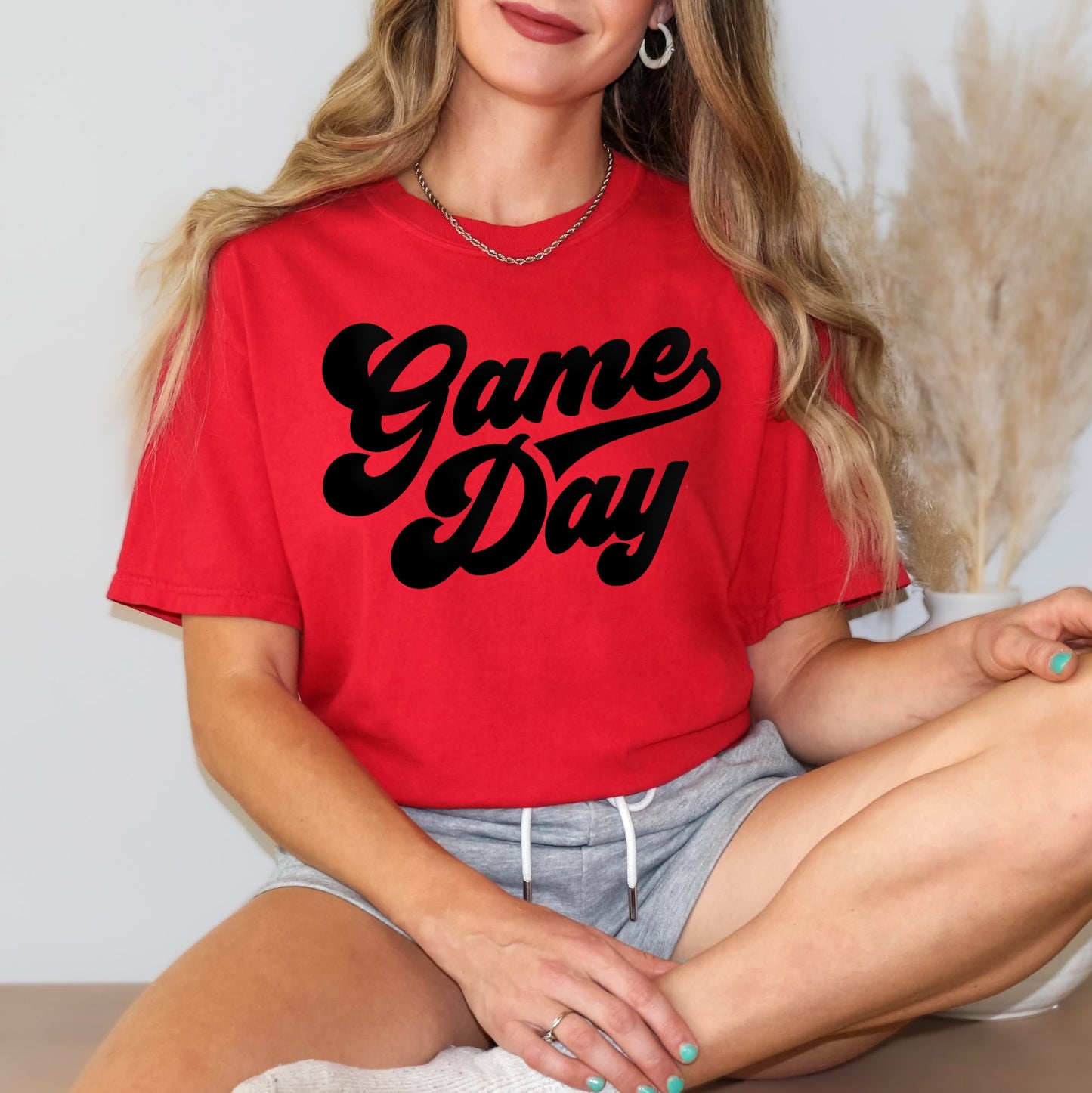 Game Day Retro Puff Print | Garment Dyed Tee