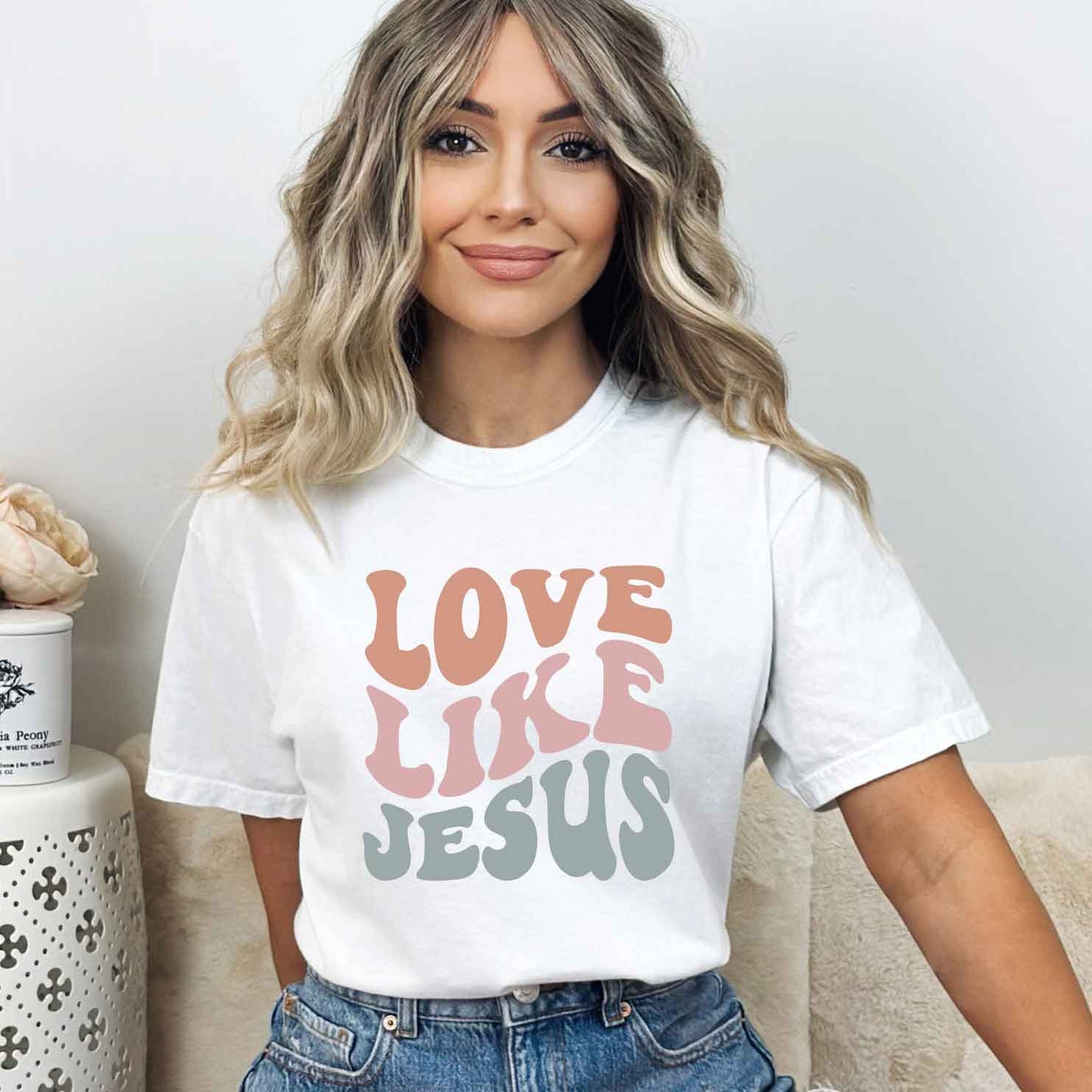 Love Like Jesus Wavy | Garment Dyed Tee