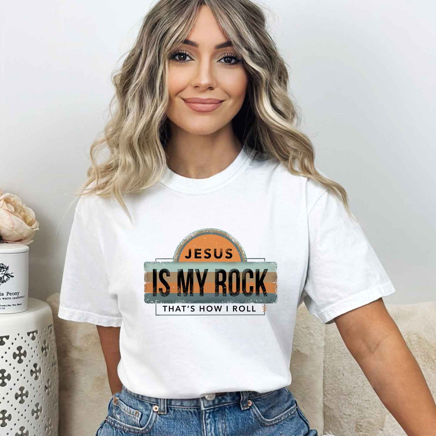 Jesus Is My Rock | Garment Dyed Tee
