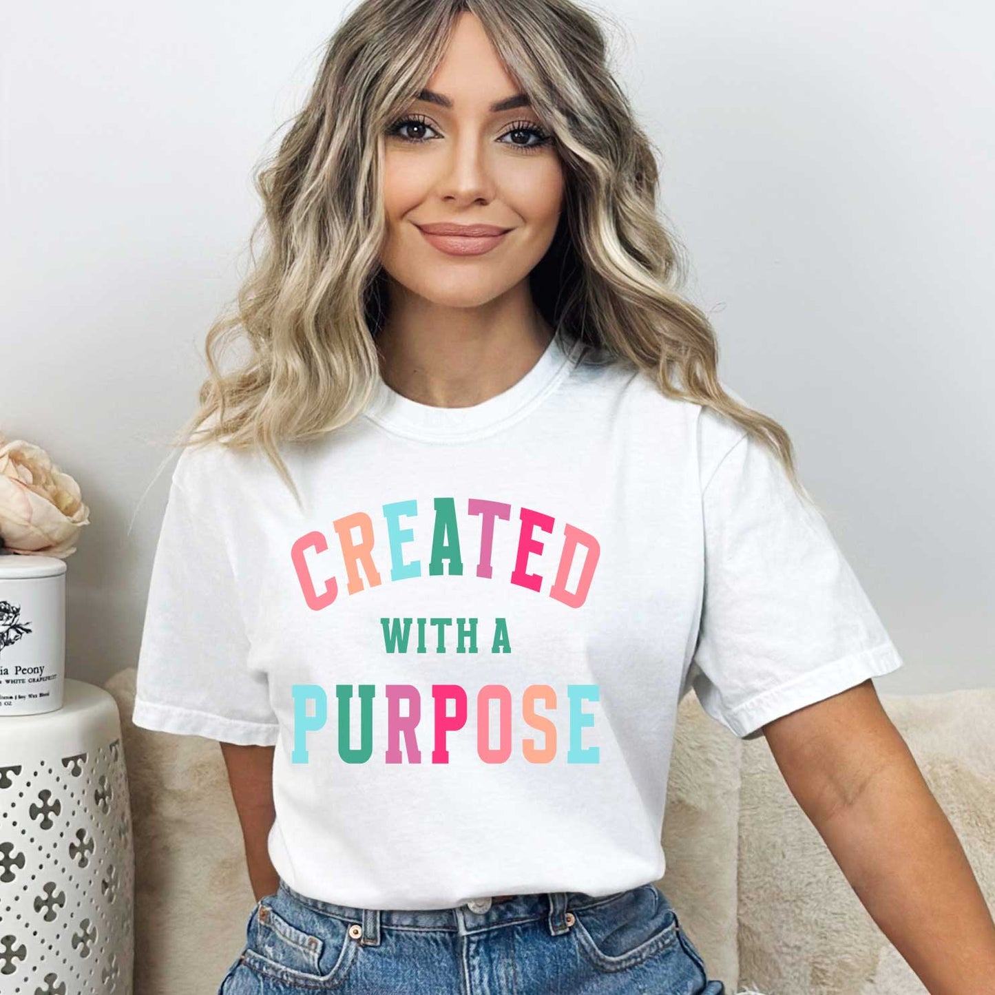 Created With A Purpose Colorful | Garment Dyed Tee