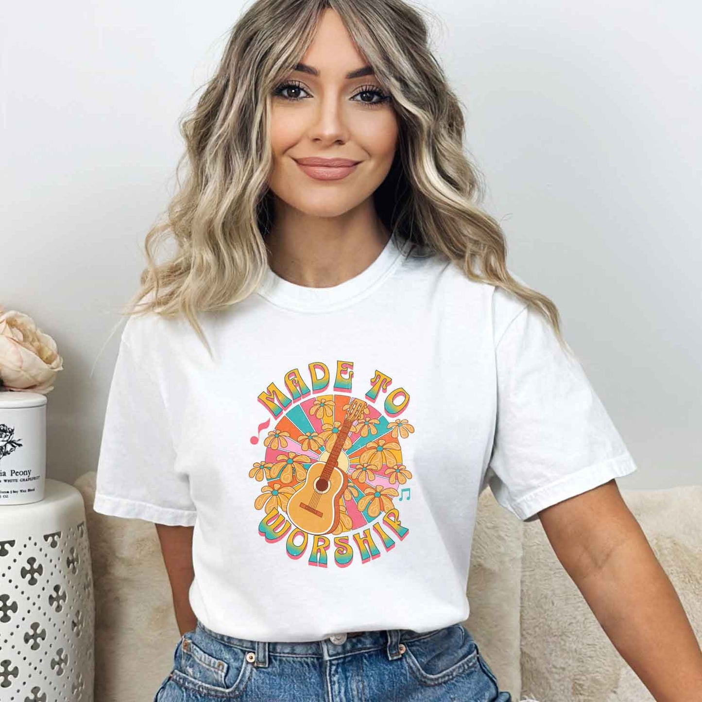 Made To Worship Guitar | Garment Dyed Tee