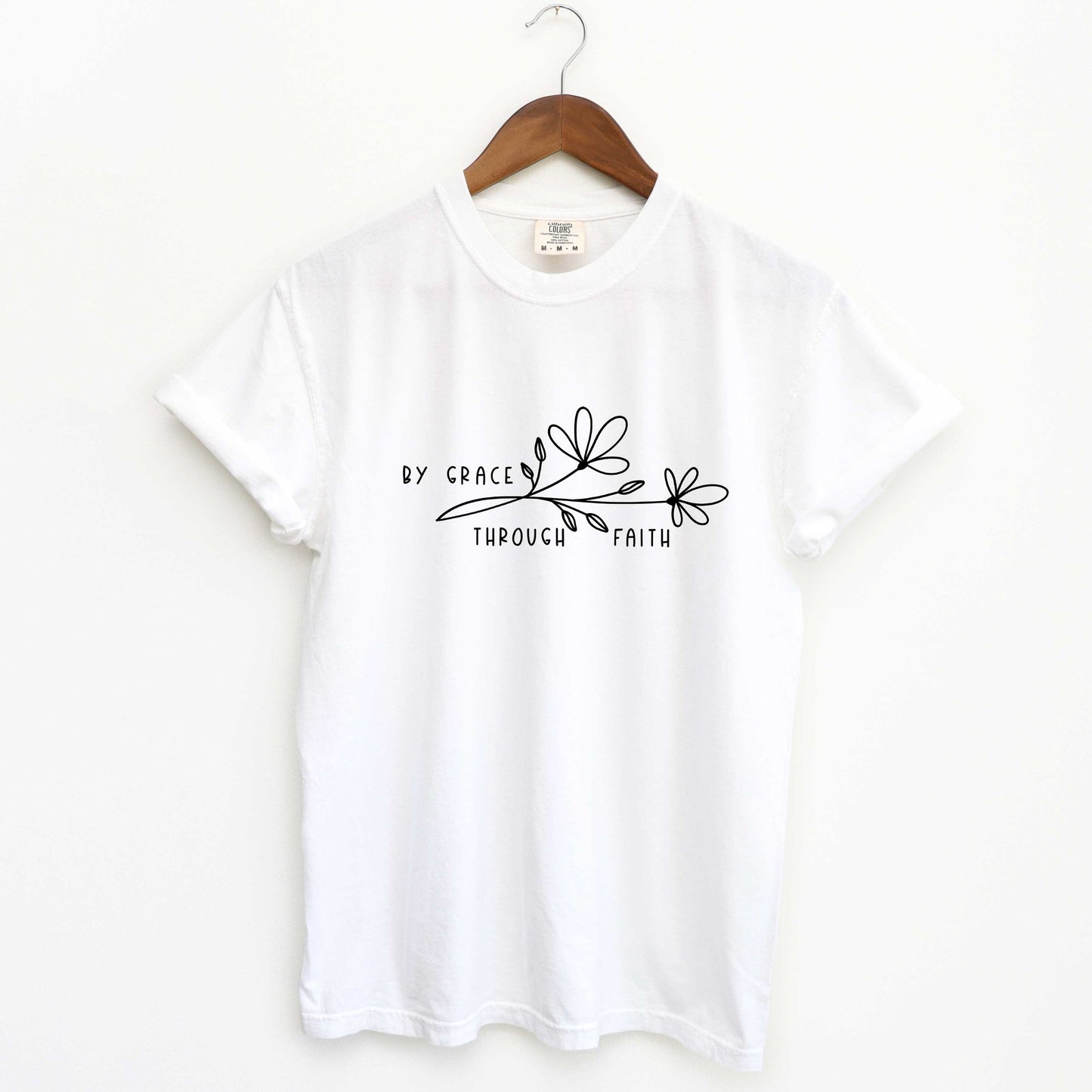 By Grace Through Faith Flowers | Garment Dyed Tee