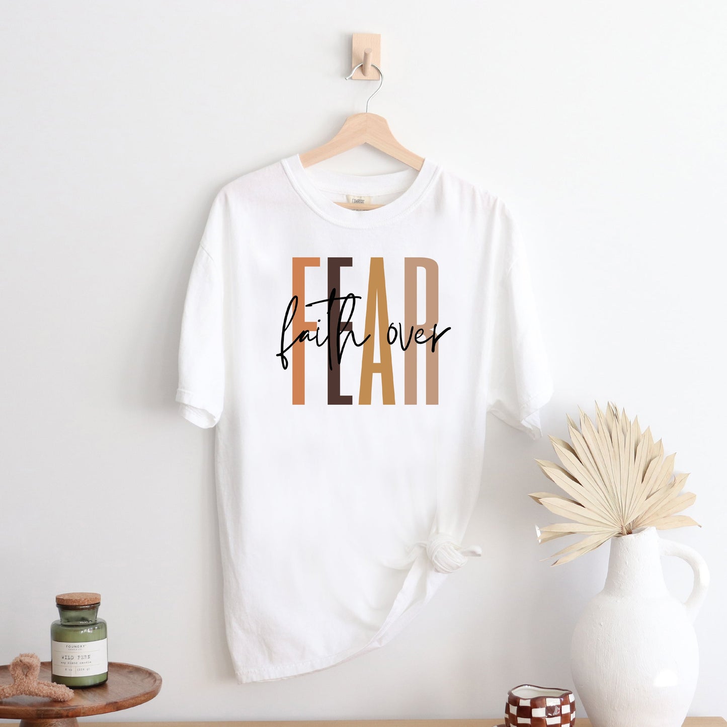 Faith Over Fear Cursive | Garment Dyed Tee