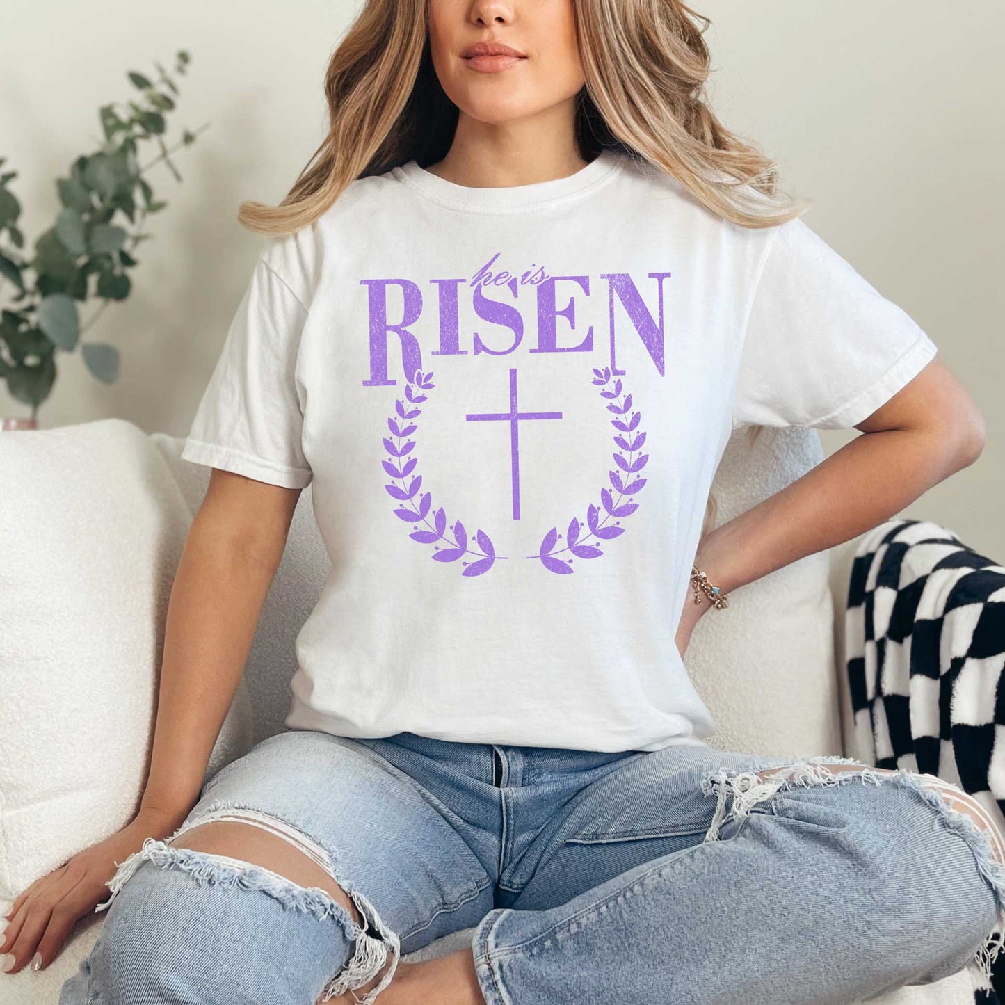 He Is Risen Grunge | Garment Dyed Tee