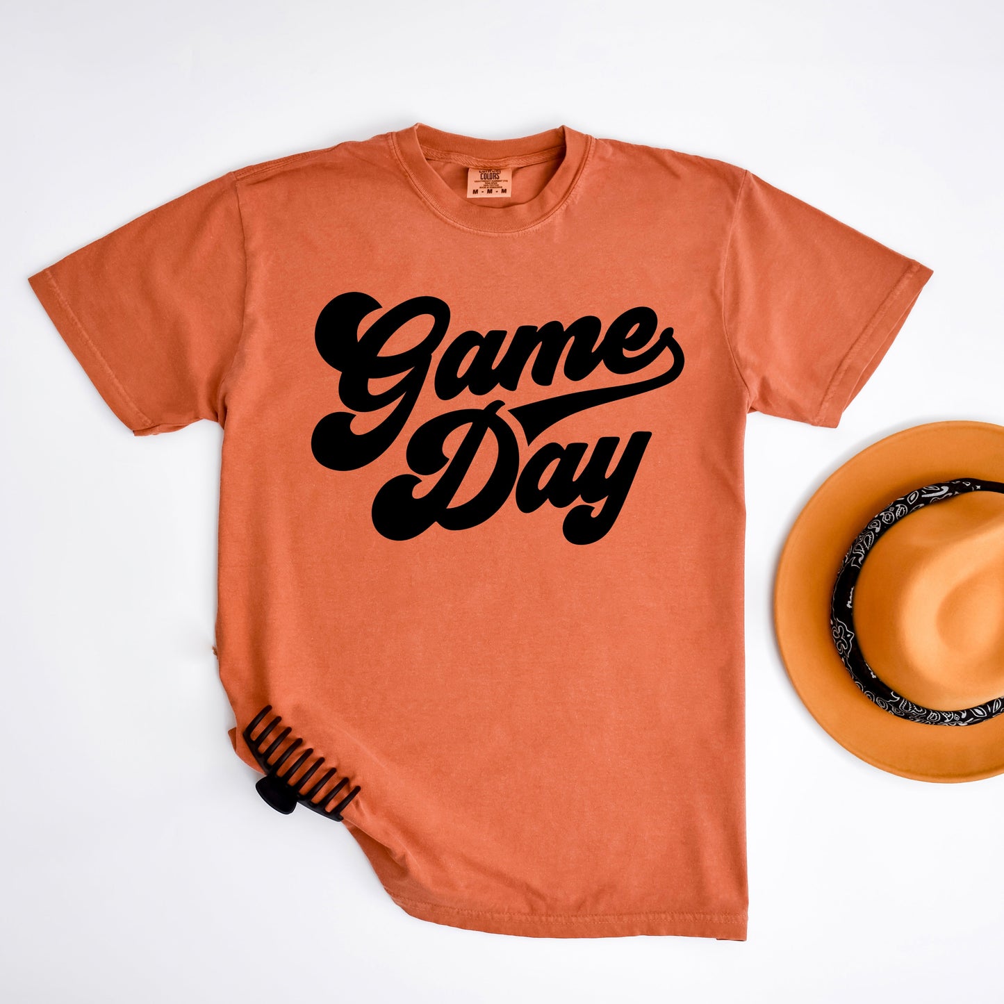 Game Day Retro Puff Print | Garment Dyed Tee