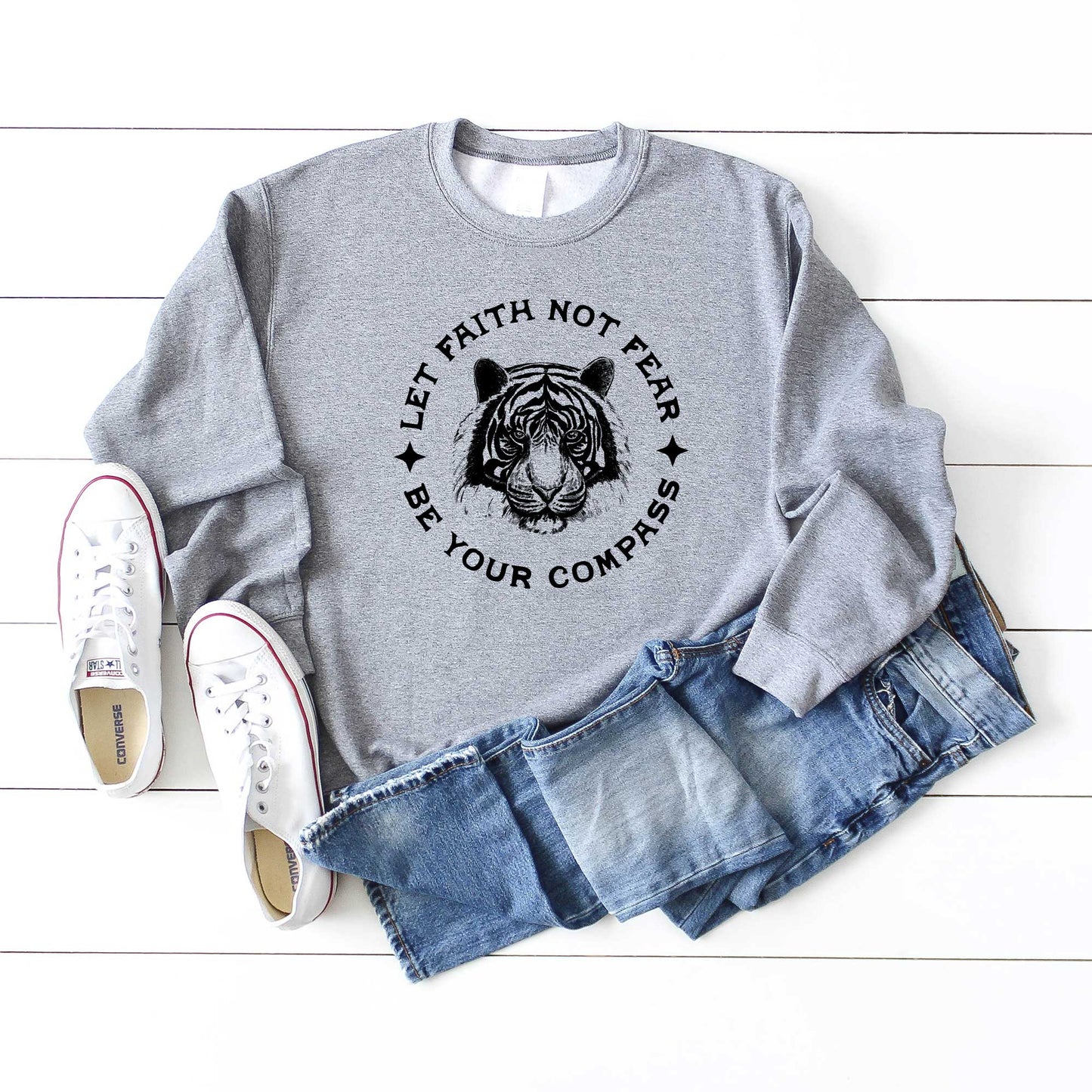 Let Faith Not Fear Tiger | Sweatshirt