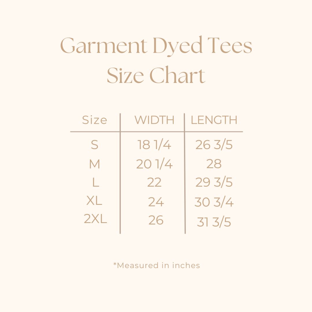 Wildflower Flower Chart | Garment Dyed Short Sleeve Tee