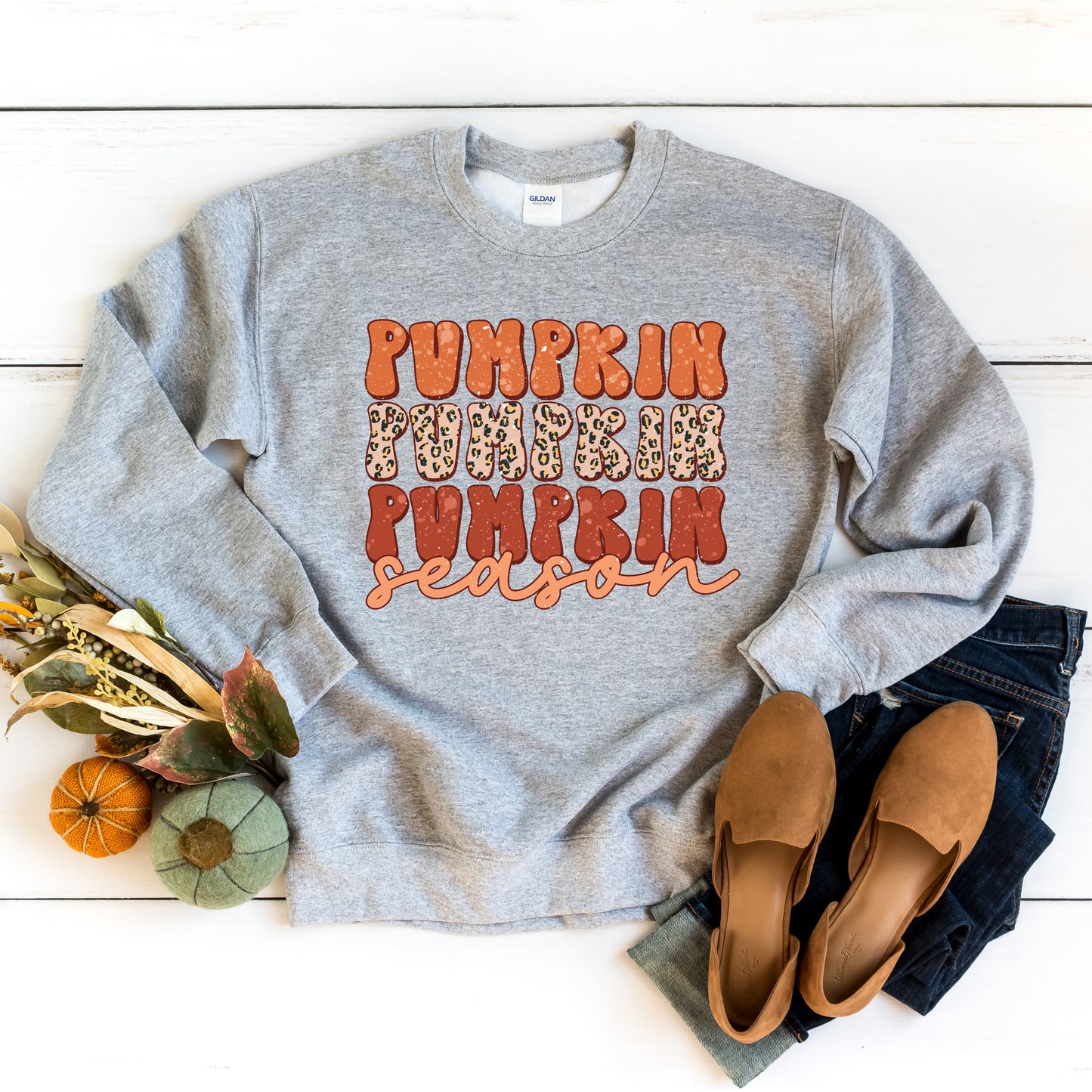 Pumpkin Season Leopard | Sweatshirt