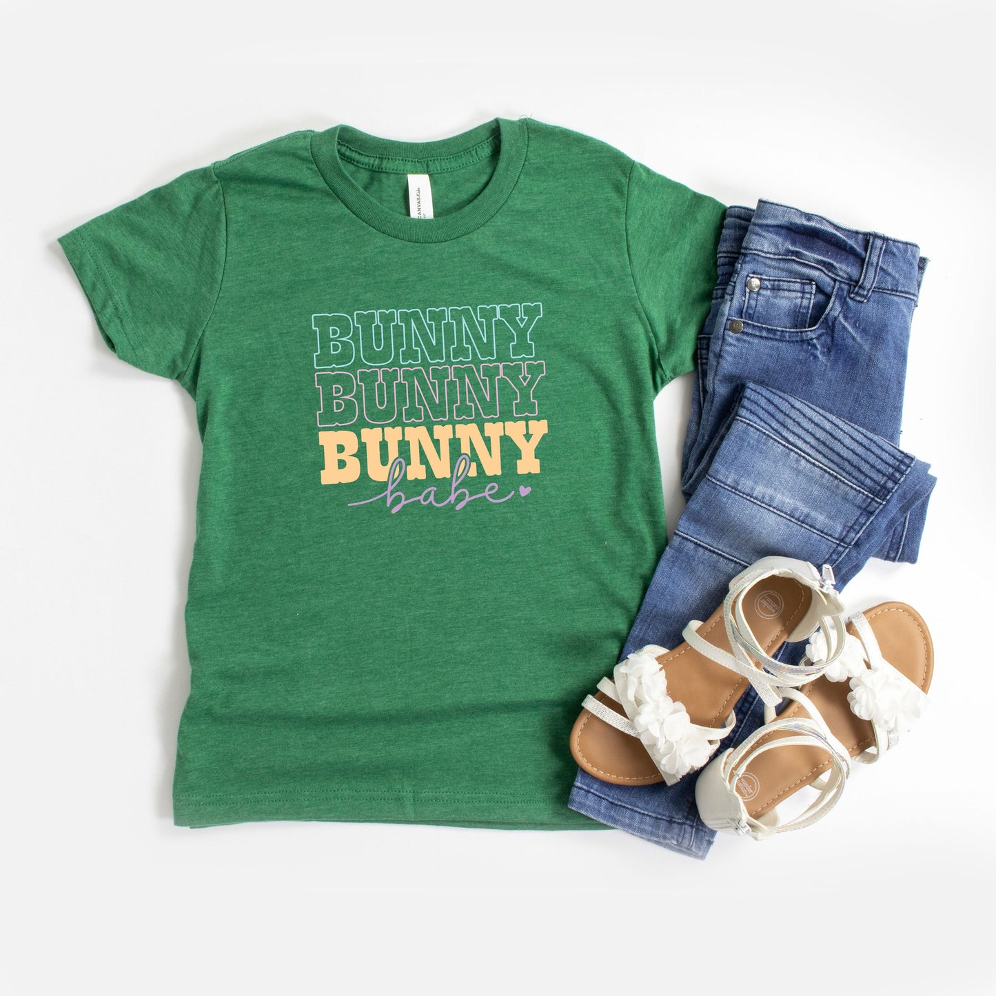Bunny Babe Cursive | Youth Short Sleeve Crew Neck