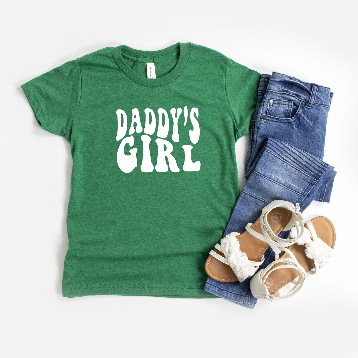 Daddy's Girl Wavy | Youth Short Sleeve Crew Neck