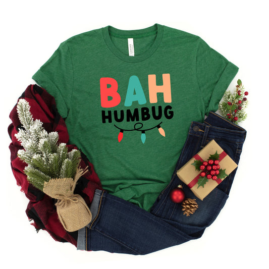 Bah Humbug Lights | Youth Short Sleeve Crew Neck