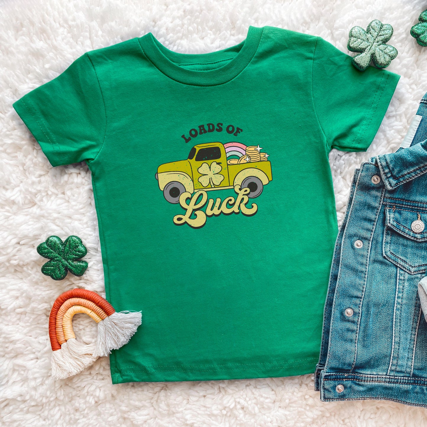Loads Of Luck Retro Truck | Youth Short Sleeve Crew Neck