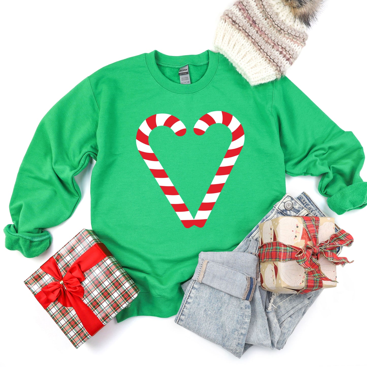Candy Cane Heart - Sweatshirt