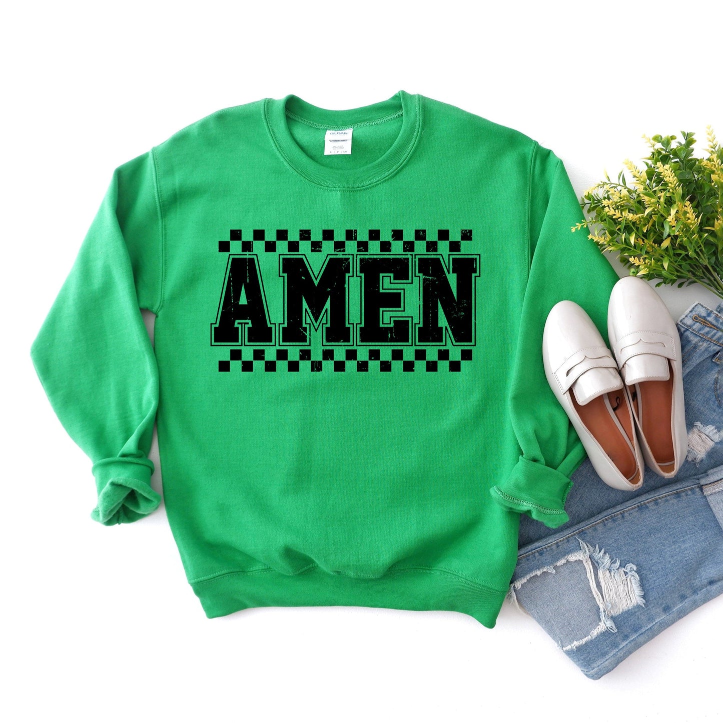 Amen Checkered | Sweatshirt