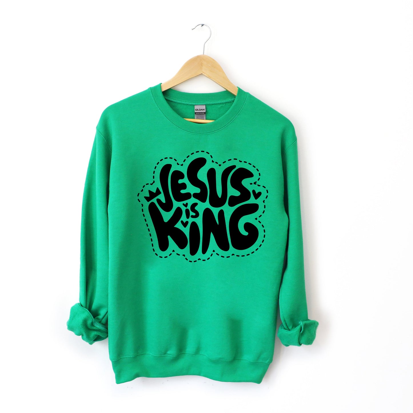 Jesus Is King Hearts | Sweatshirt