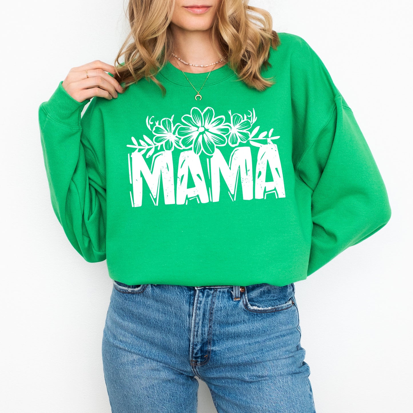 Mama Topped With Flowers | Sweatshirt