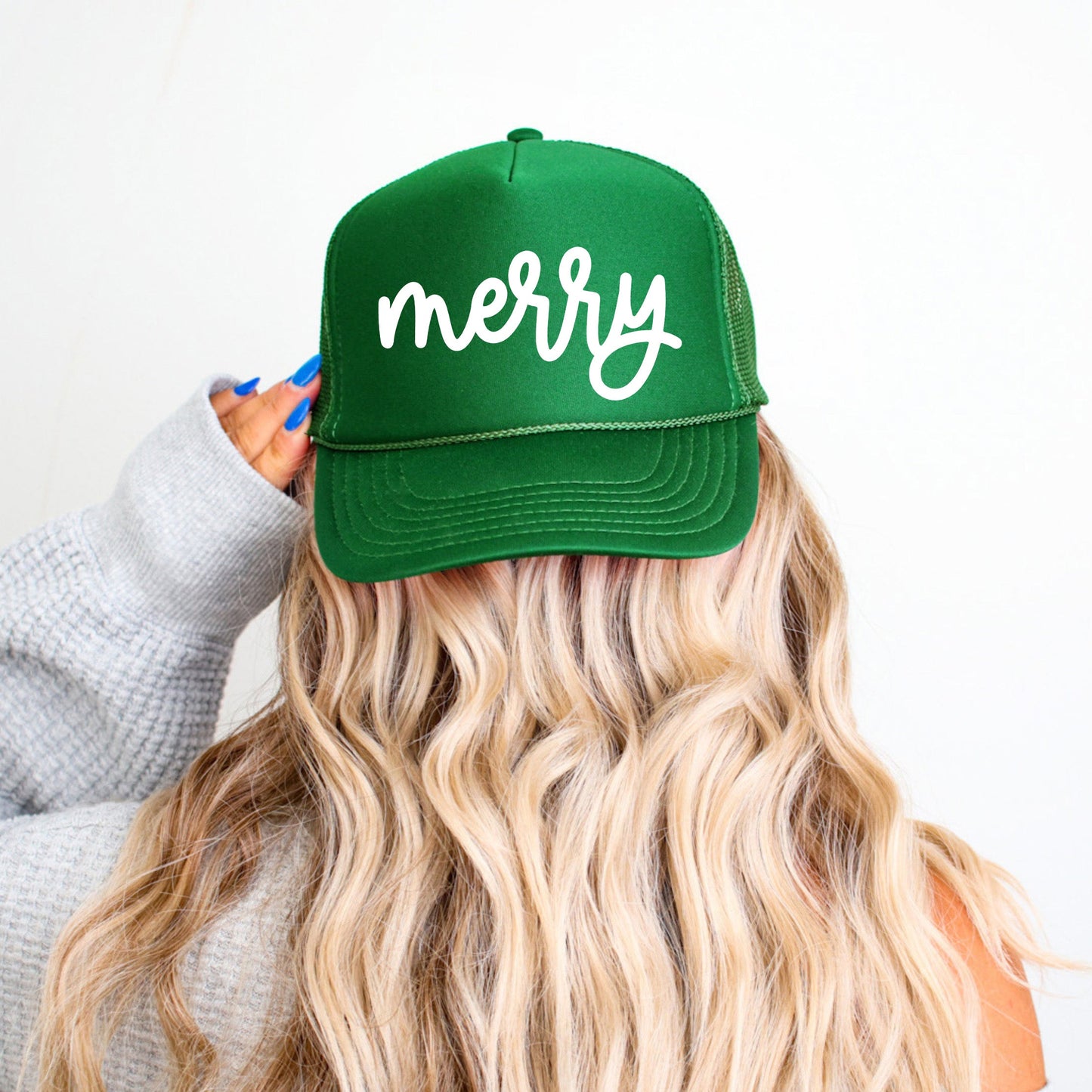 Merry Bold Cursive Puff Print | Foam Trucker Hat