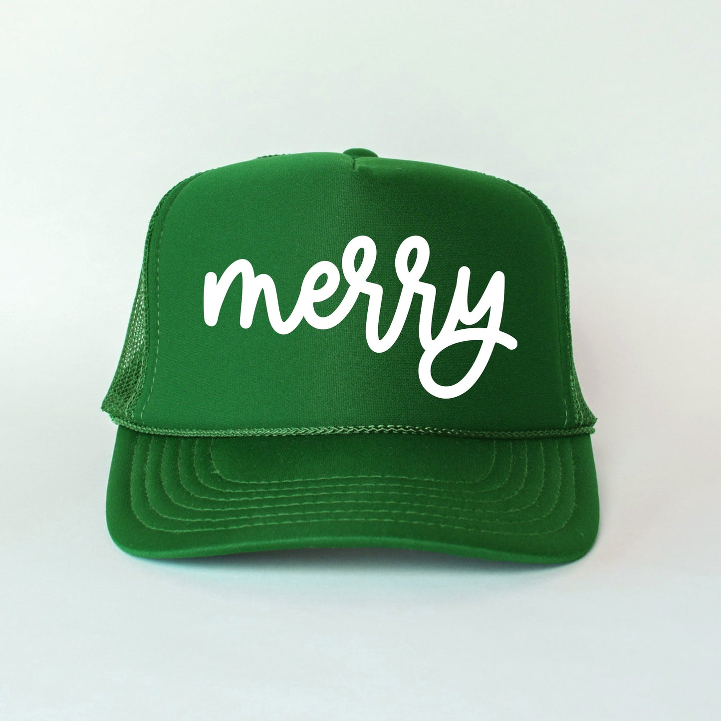 Merry Bold Cursive Puff Print | Foam Trucker Hat