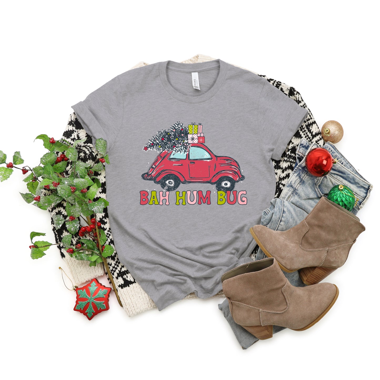 Bah Hum Bug Car | Short Sleeve Crew Neck