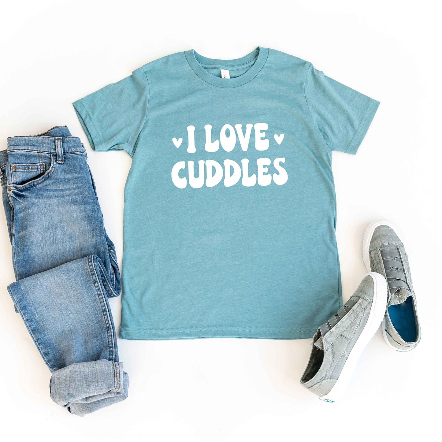 I Love Cuddles | Youth Short Sleeve Crew Neck
