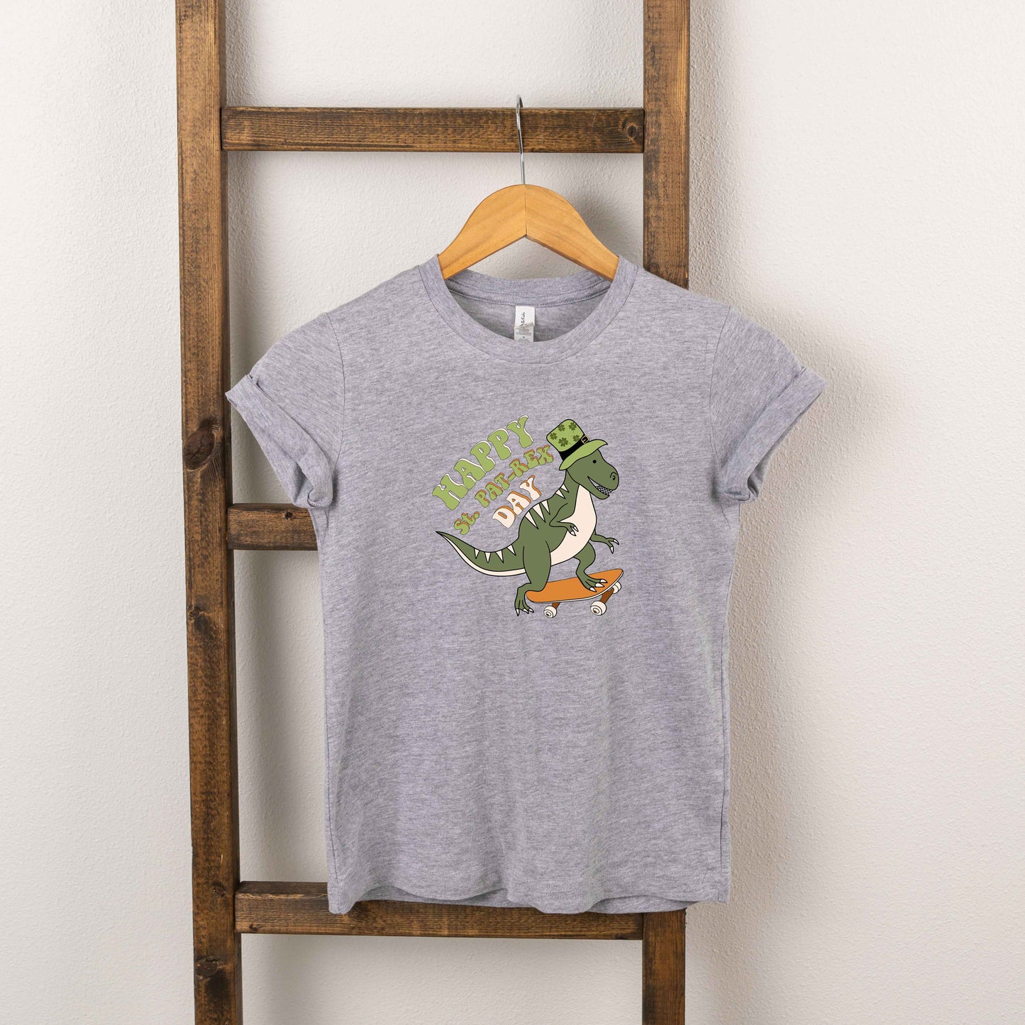 Happy St. Pat-Rex Day | Toddler Short Sleeve Crew Neck