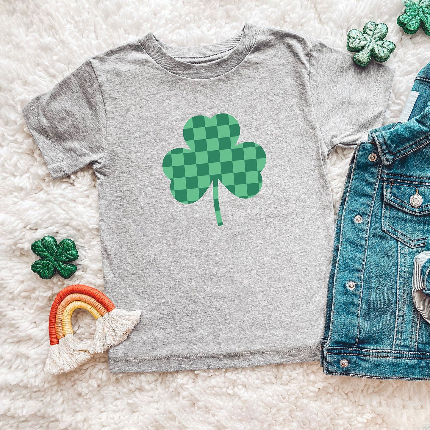Checker Shamrock | Toddler Short Sleeve Crew Neck