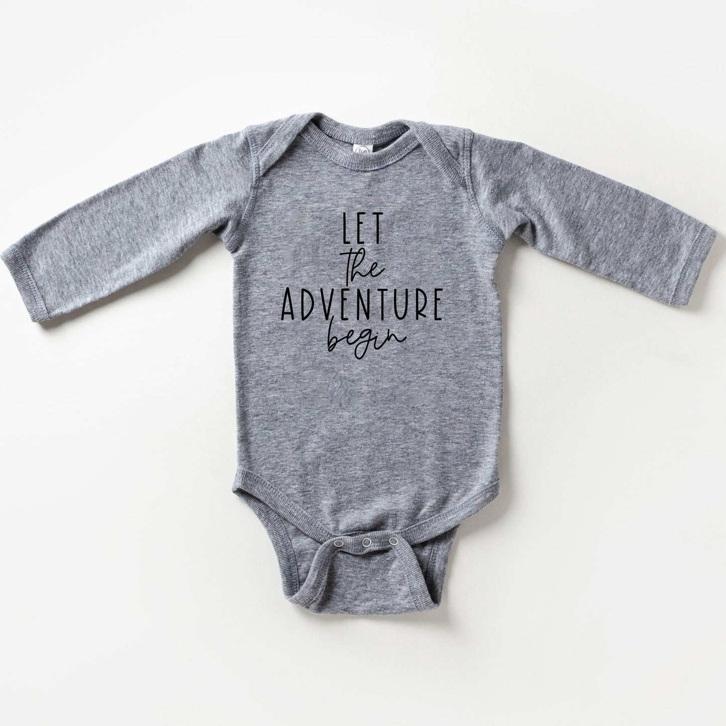 Let The Adventure Begin Script | Baby Long Sleeve Onesie