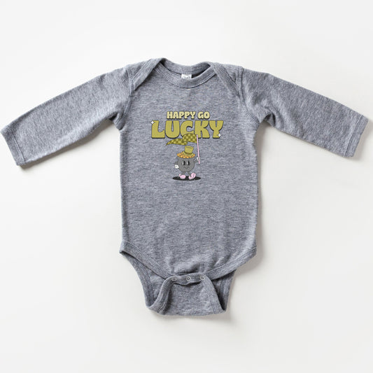 Happy Go Lucky Pot Of Gold | Baby Long Sleeve Onesie