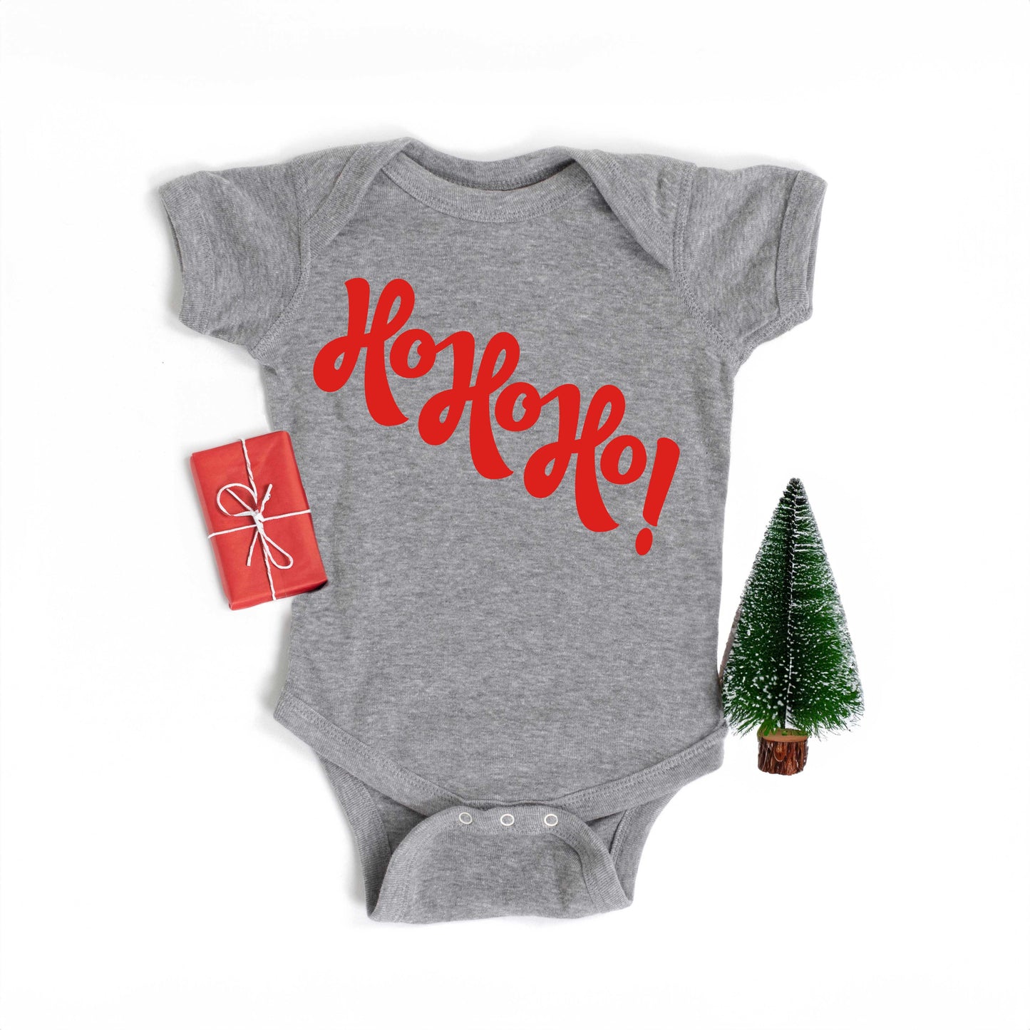 Diagonal Ho Ho Ho | Baby Graphic Short Sleeve Onesie