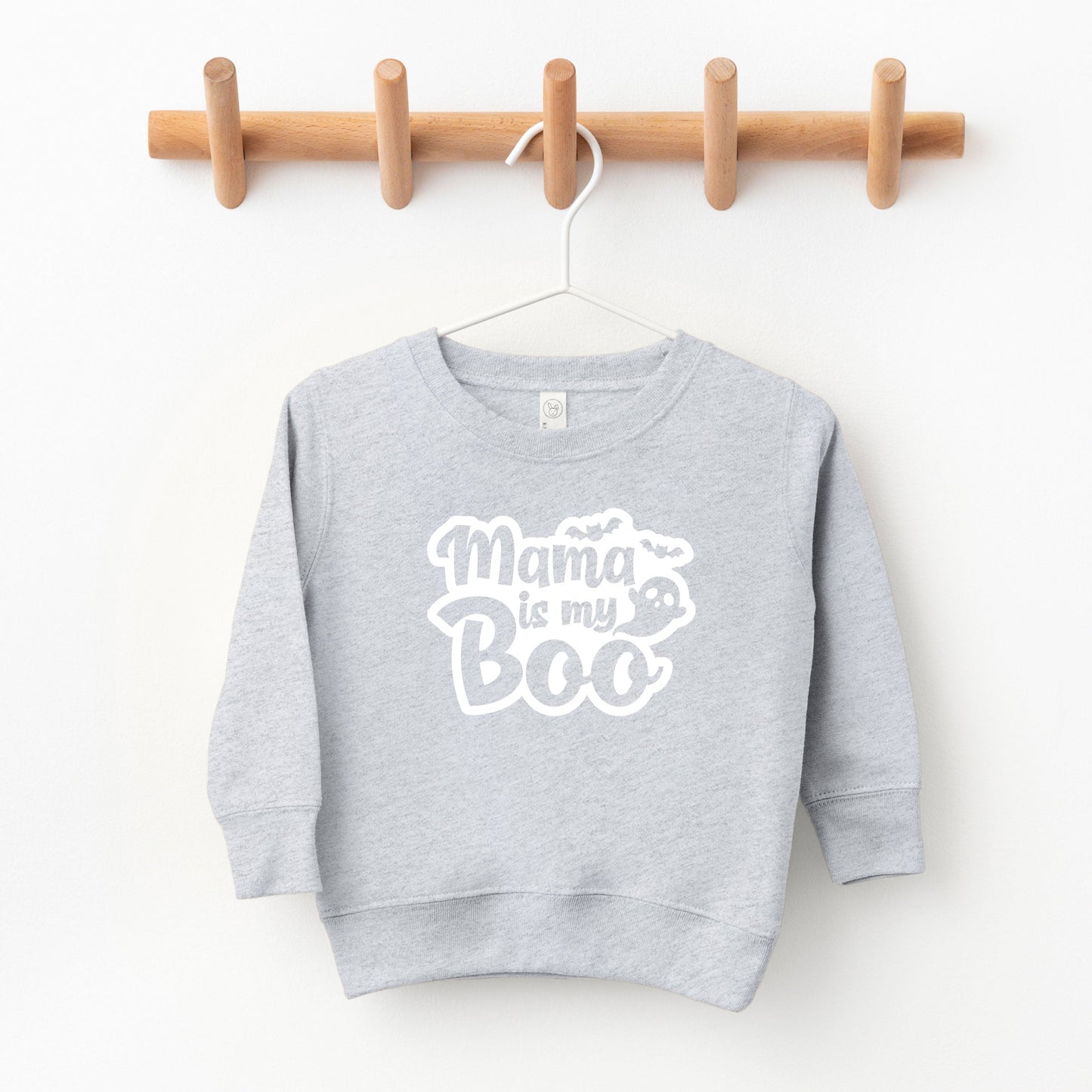 Mama Is My Boo Ghost | Toddler Graphic Sweatshirt