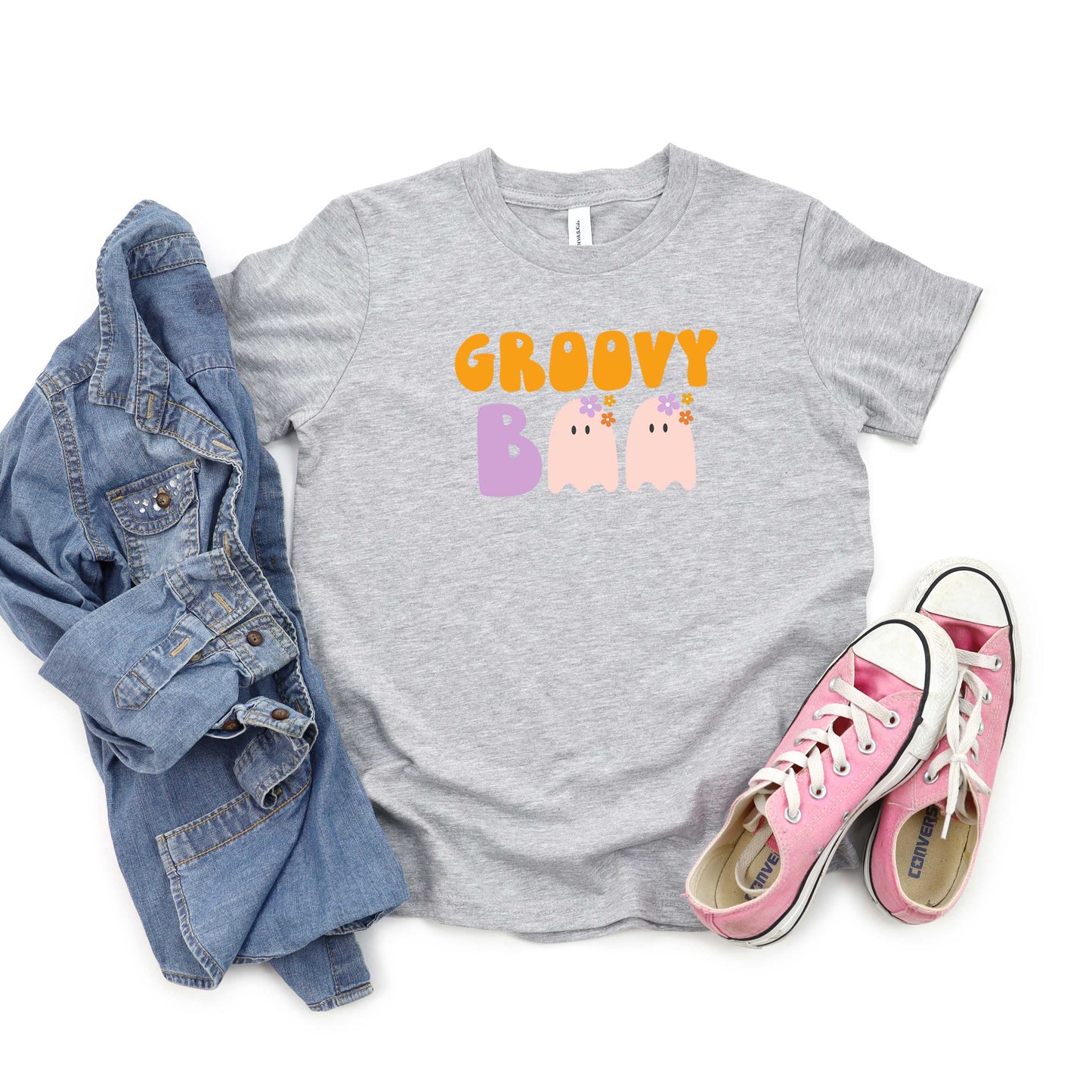 Groovy Boo Ghost | Youth Graphic Short Sleeve Tee