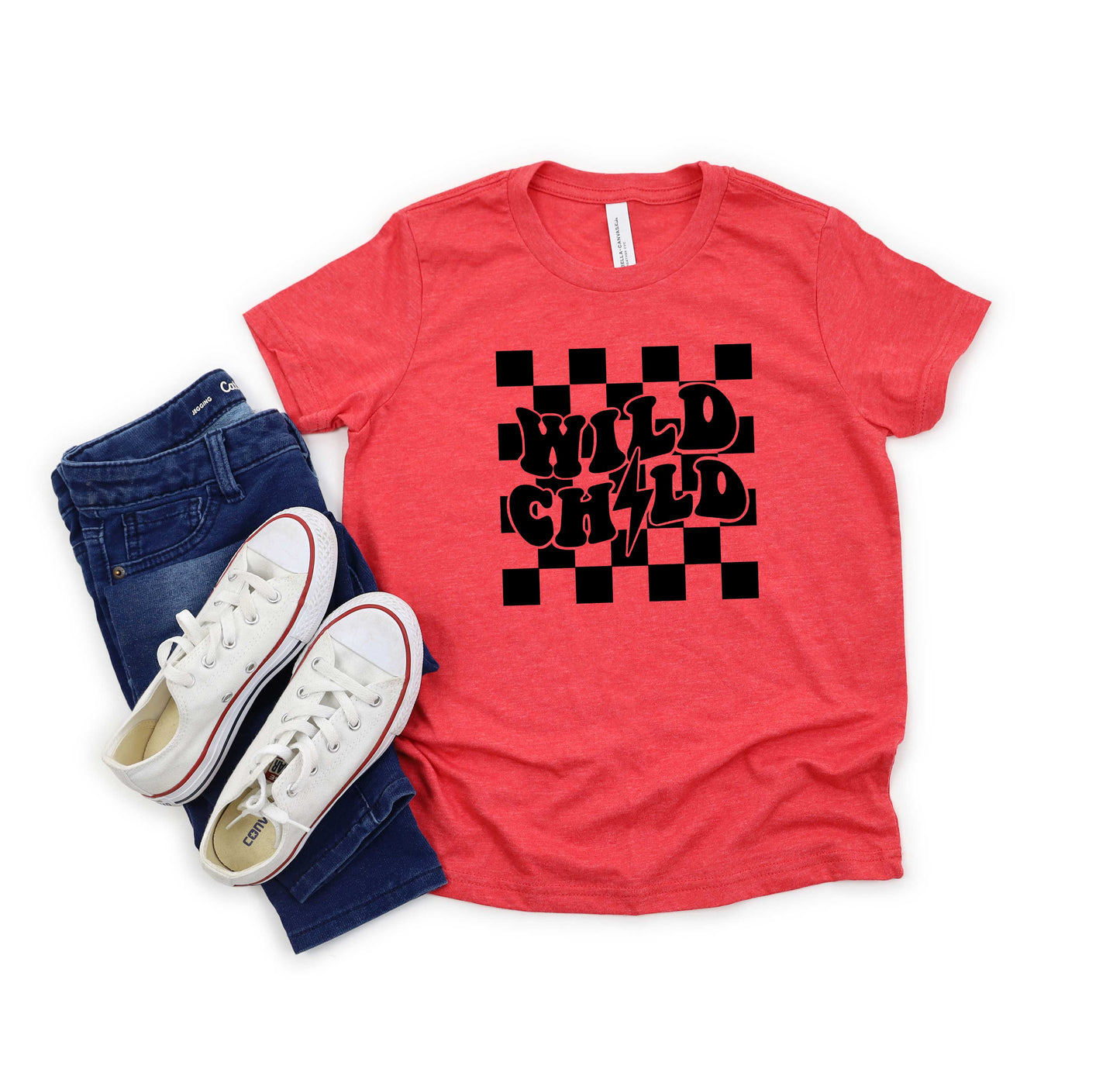 Wild Child Lightning Bolt | Youth Short Sleeve Crew Neck