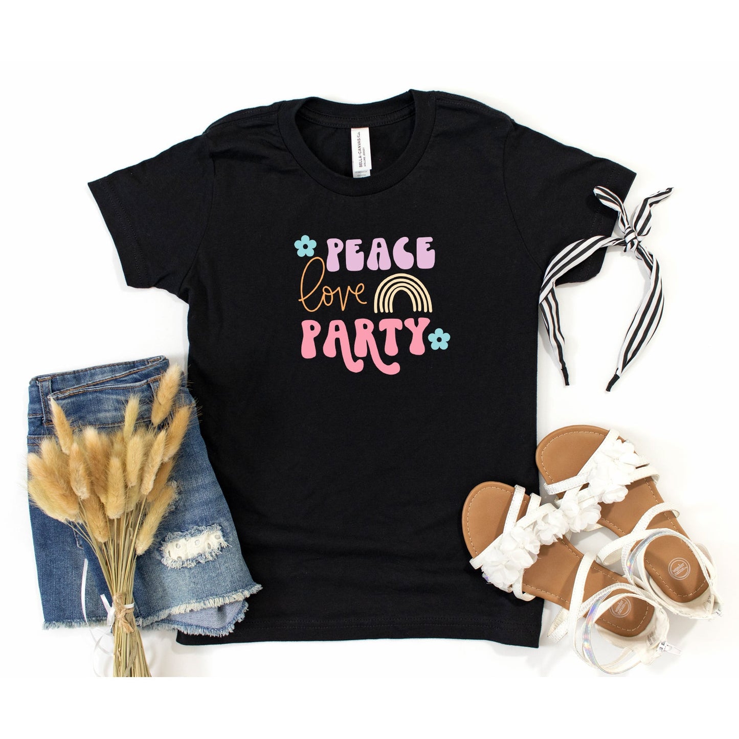 Peace Love Party | Youth Short Sleeve Crew Neck