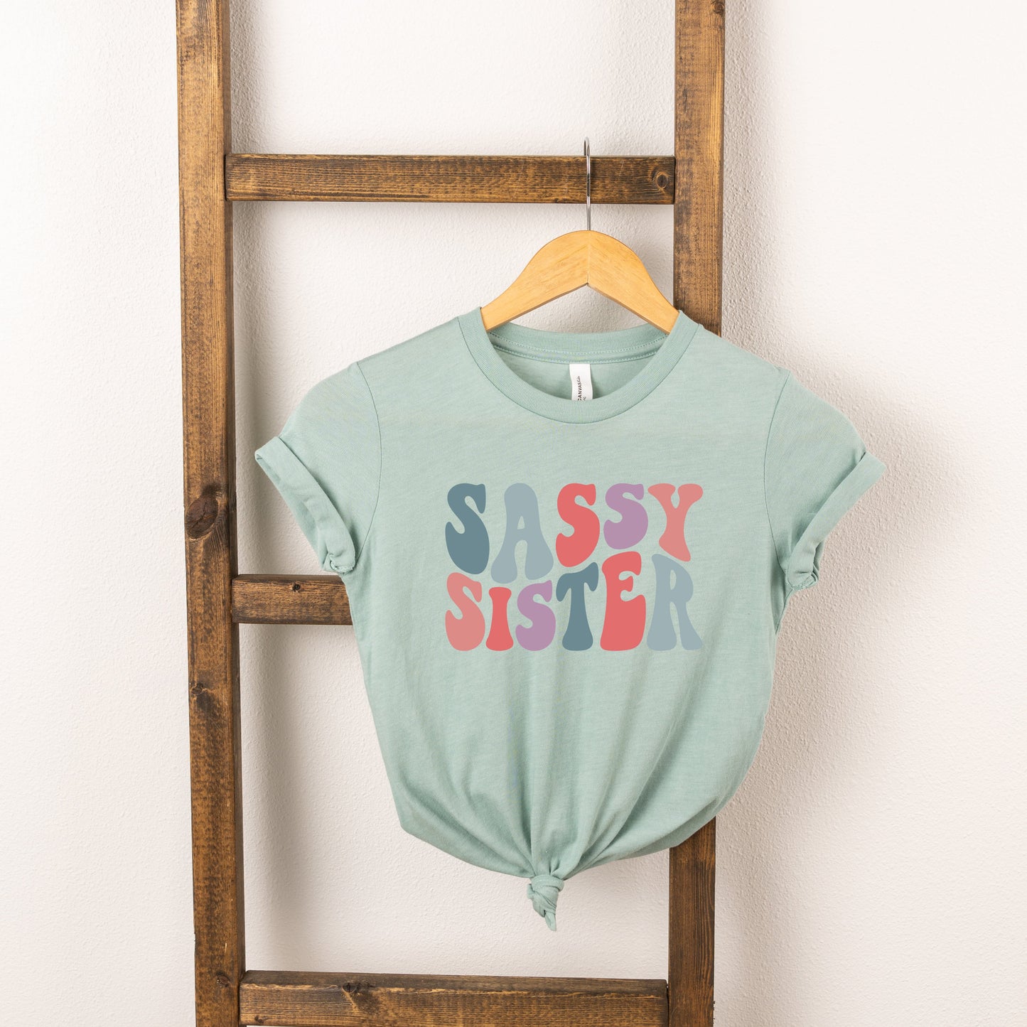 Sassy Sister Wavy | Youth Short Sleeve Crew Neck