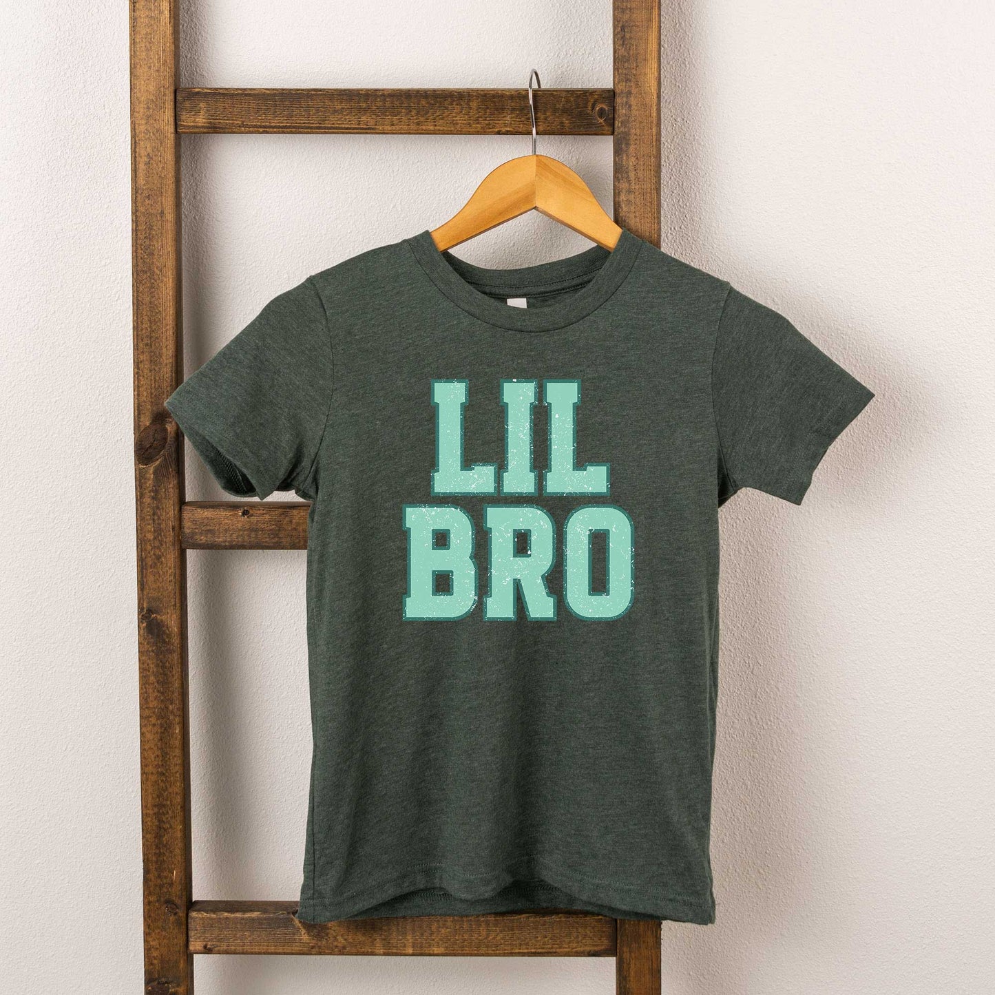 Lil Bro Distressed | Toddler Short Sleeve Crew Neck