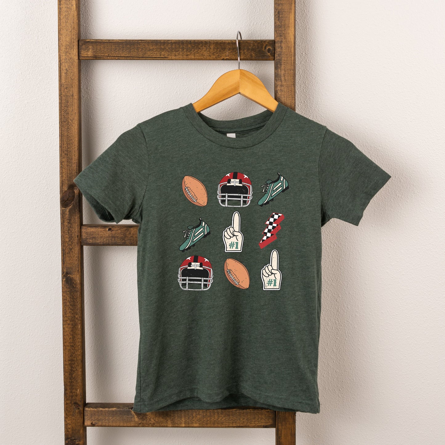 Football Collage | Toddler Short Sleeve Crew Neck