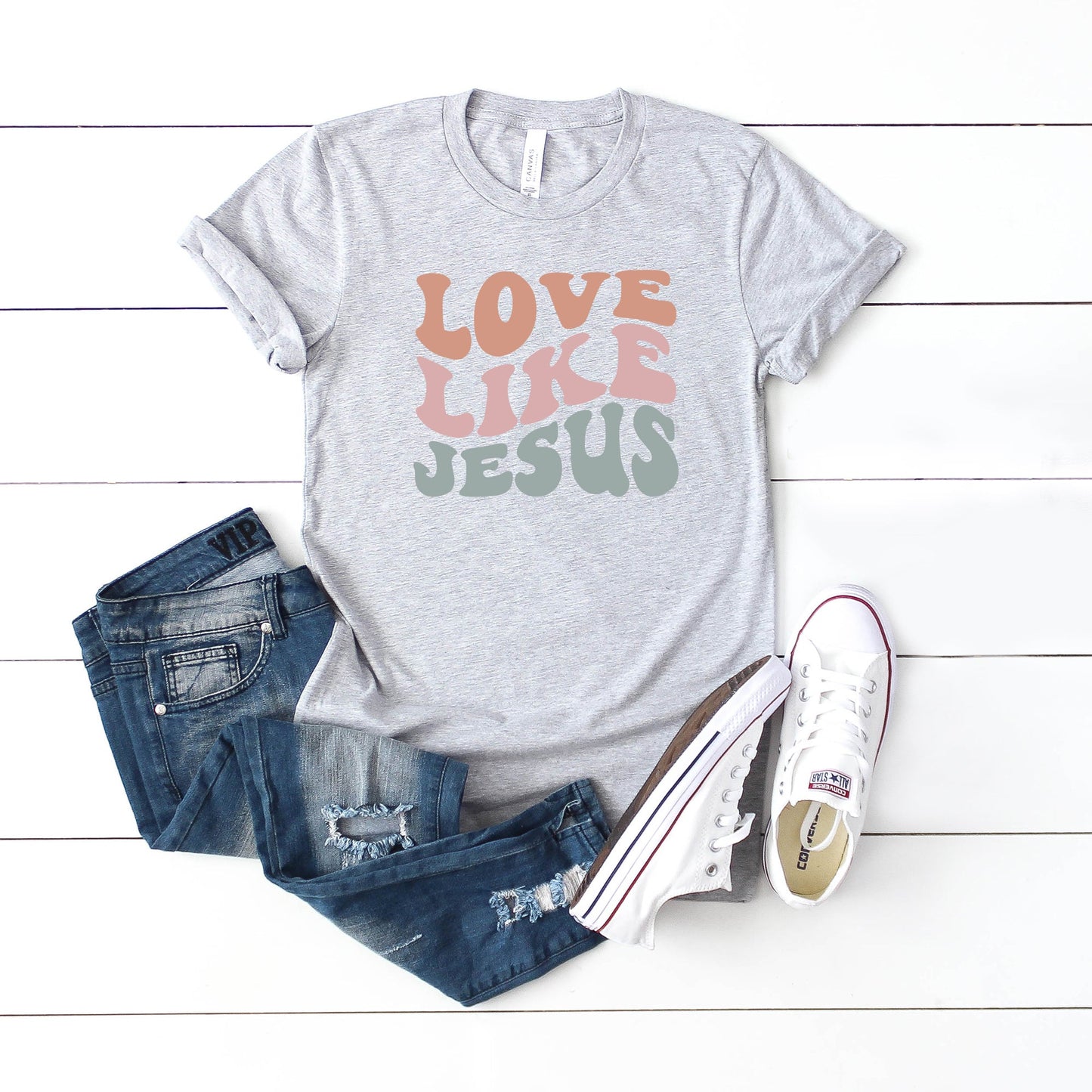 Love Like Jesus Wavy | Short Sleeve Crew Neck