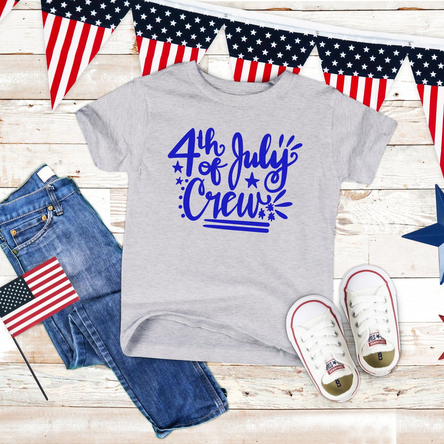 4th Of July Crew | Youth Short Sleeve Crew Neck
