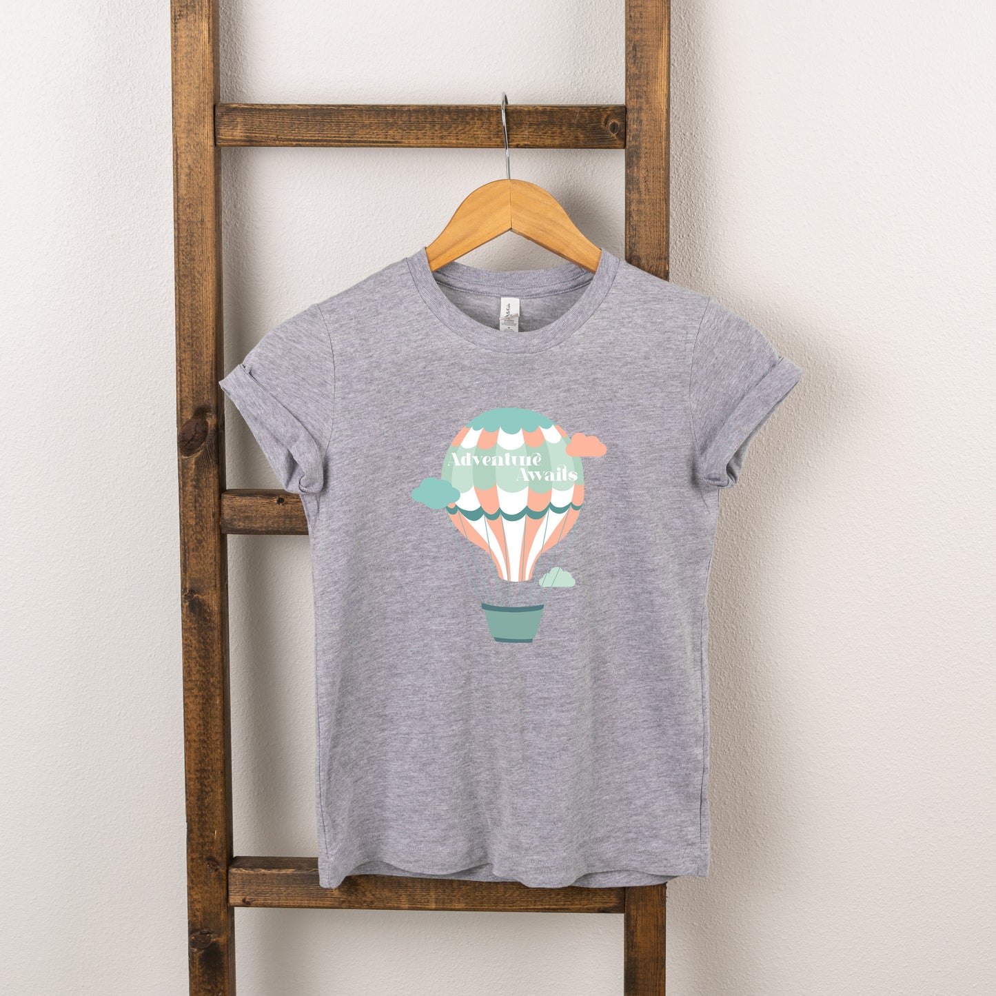 Adventure Awaits Clouds | Toddler Short Sleeve Crew Neck