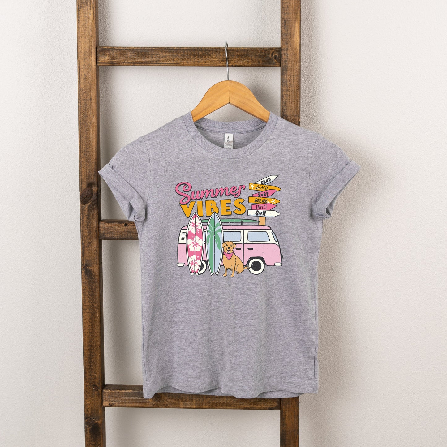 Summer Vibes Dog | Toddler Short Sleeve Crew Neck