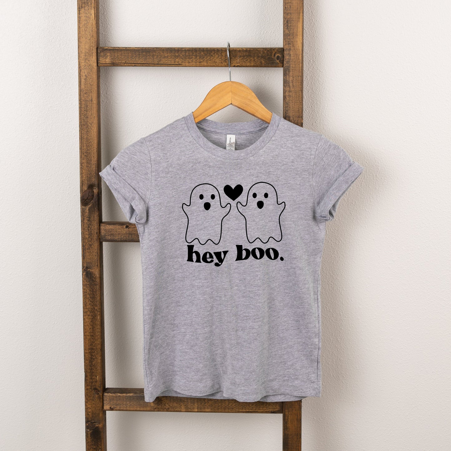 Ghosts Hey Boo | Toddler Short Sleeve Crew Neck