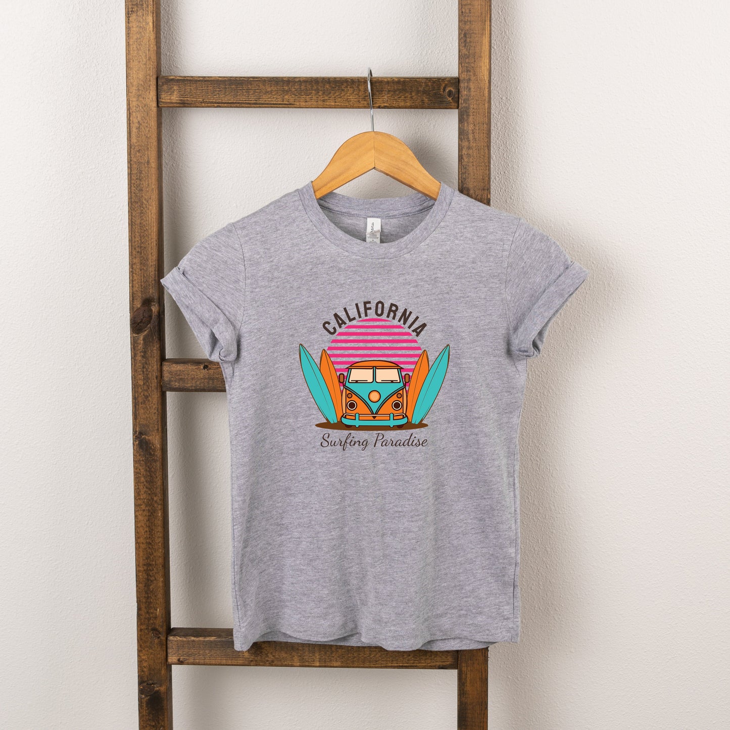 California Surfing Paradise | Toddler Short Sleeve Crew Neck