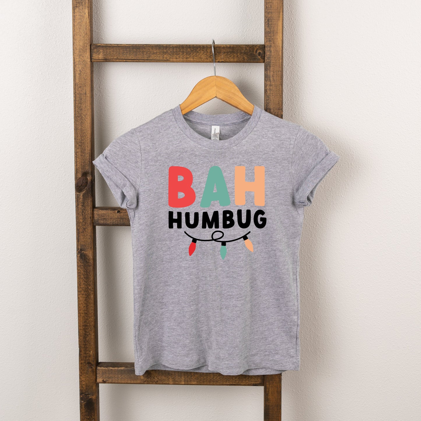 Bah Humbug Lights | Toddler Short Sleeve Crew Neck