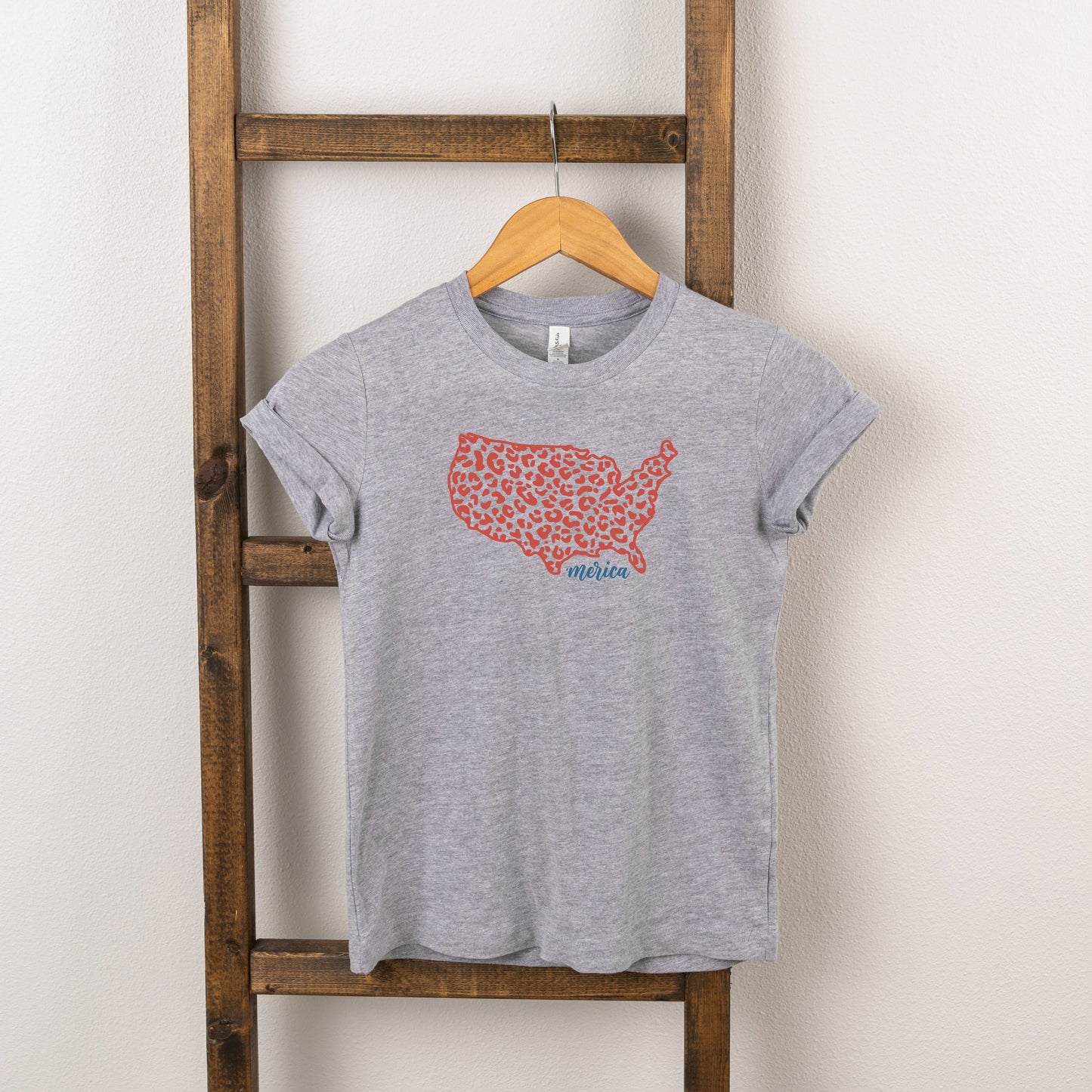 'Merica Map | Toddler Short Sleeve Crew Neck